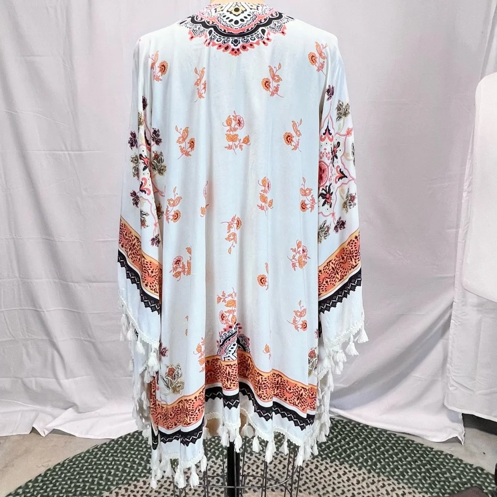 Altar’d‎ State boho duster wrap fringe mandala floral earthy lightweight layer
